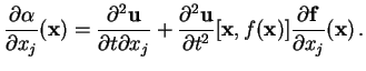 $\displaystyle \frac{\partial \mathbf{\alpha}}{\partial x_j}(\mathbf{x})= \frac{...
...athbf{x},f(\mathbf{x})] \frac{\partial \mathbf{f}}{\partial x_j}(\mathbf{x}) .$