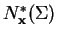 $ N_\mathbf{x}^*(\Sigma)$