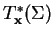 $ T_\mathbf{x}^*(\Sigma)$